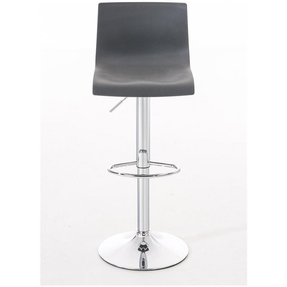 Sgabello Alto Hoover in Polipropilene E Metallo I Sgabello Bar Design Regolabile 59-80 CM I Sedia Sgabello Girevole 360°con Schienale Grigio - Foto 2