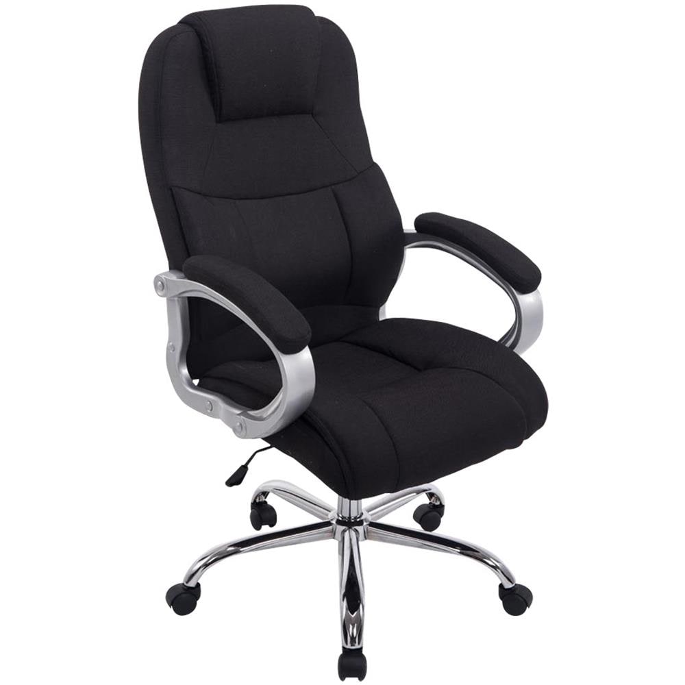 Poltrona Ufficio Apoll XL in Stoffa - Sedia Scrivania Ergonomica Pc Girevole Oscillante - Sedia Direzionale con Braccioli Carico Max 150KG Nero - Foto 1