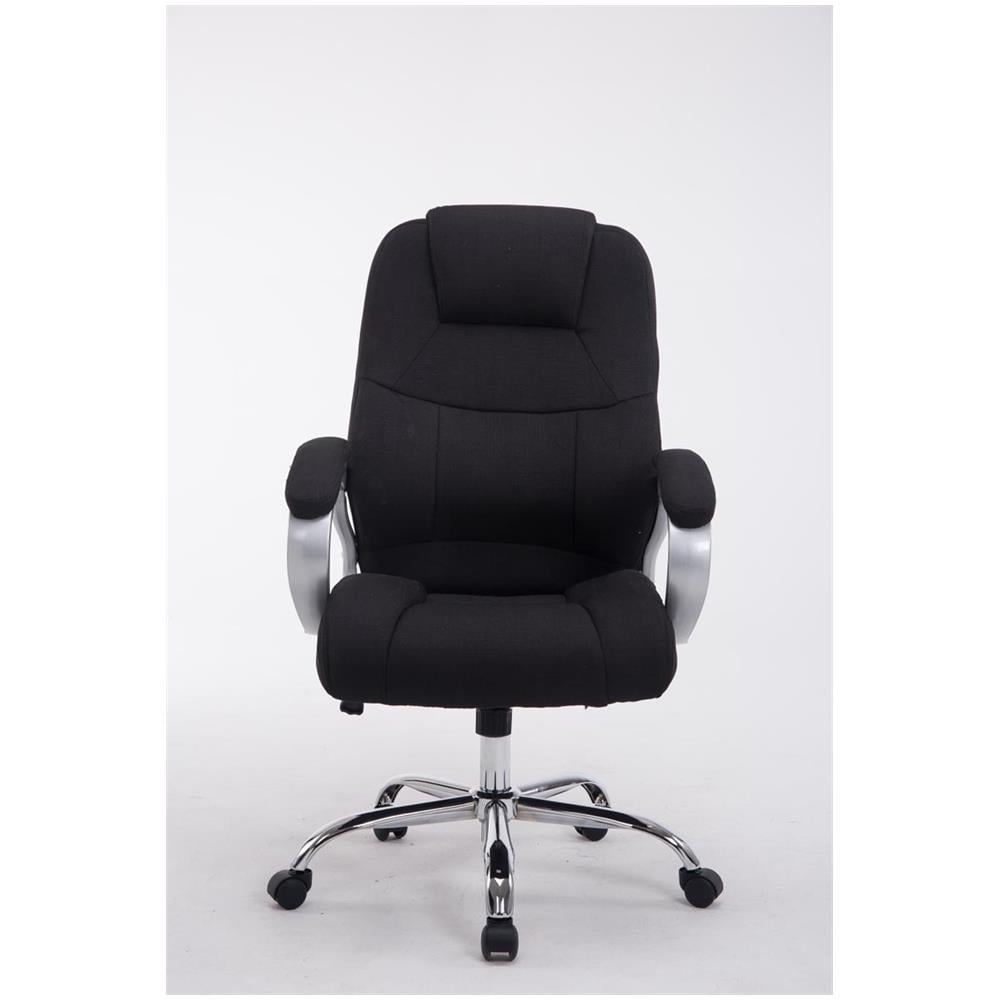 Poltrona Ufficio Apoll XL in Stoffa - Sedia Scrivania Ergonomica Pc Girevole Oscillante - Sedia Direzionale con Braccioli Carico Max 150KG Nero - Foto 2