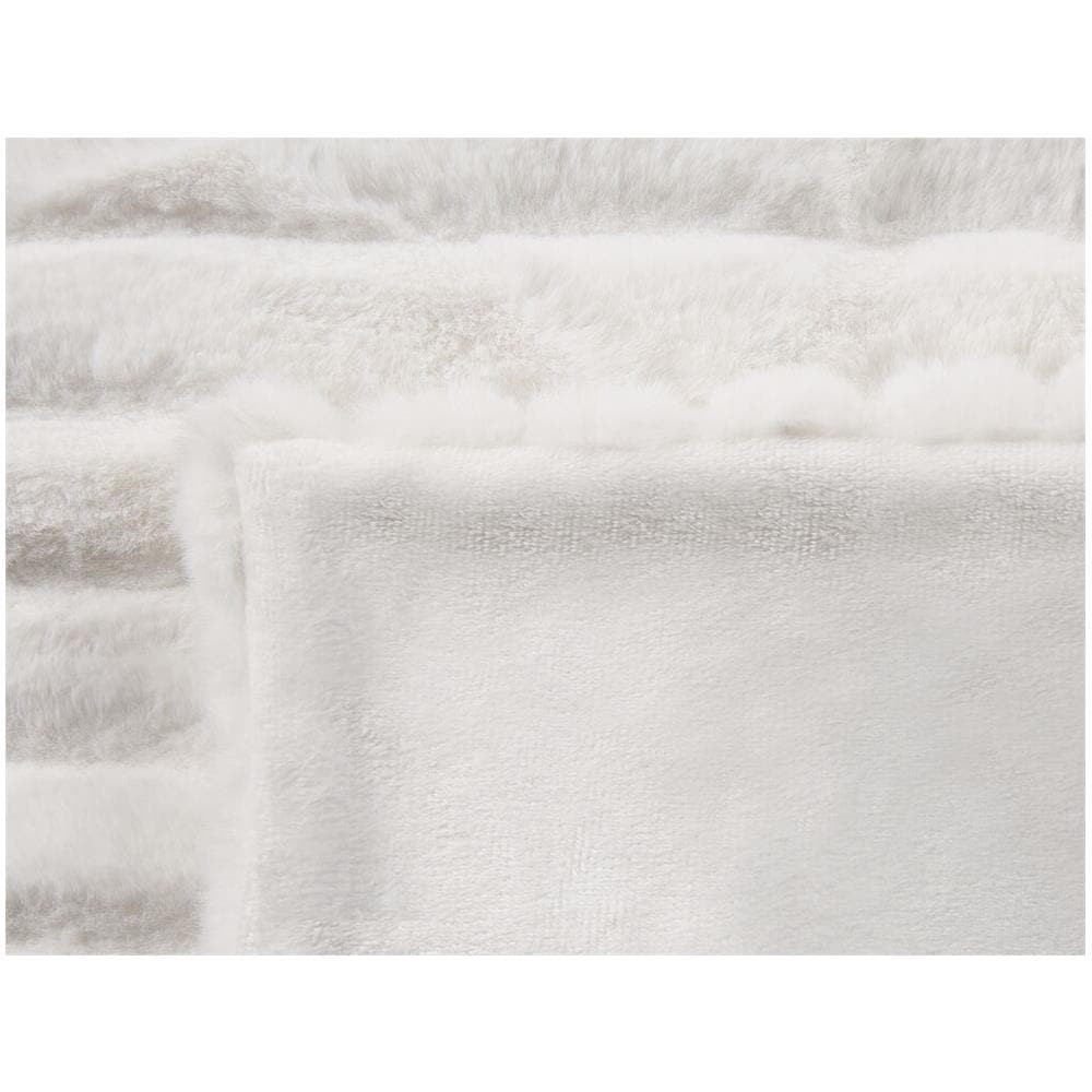 Coperta Di Plaid 150 X 200 Cm Bianca Abteh - Foto 2