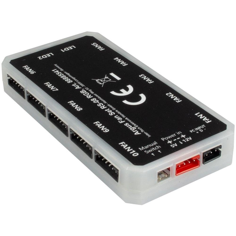 Argus Rs-08 Case Per Computer Ventilatore 12 Cm Nero, Bianco 3 Pezzo (i)  - Foto 2