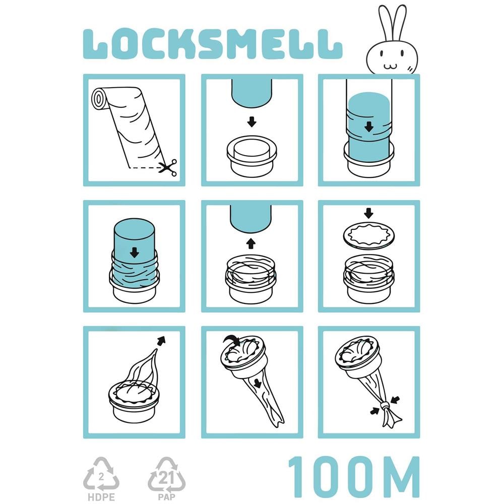 Nappy Bin Liners Compatibile Con Tommee Tippee Sangenic Angelcare Litter Locker Ii Cartucce Refill Tube (100 M)  - Foto 2