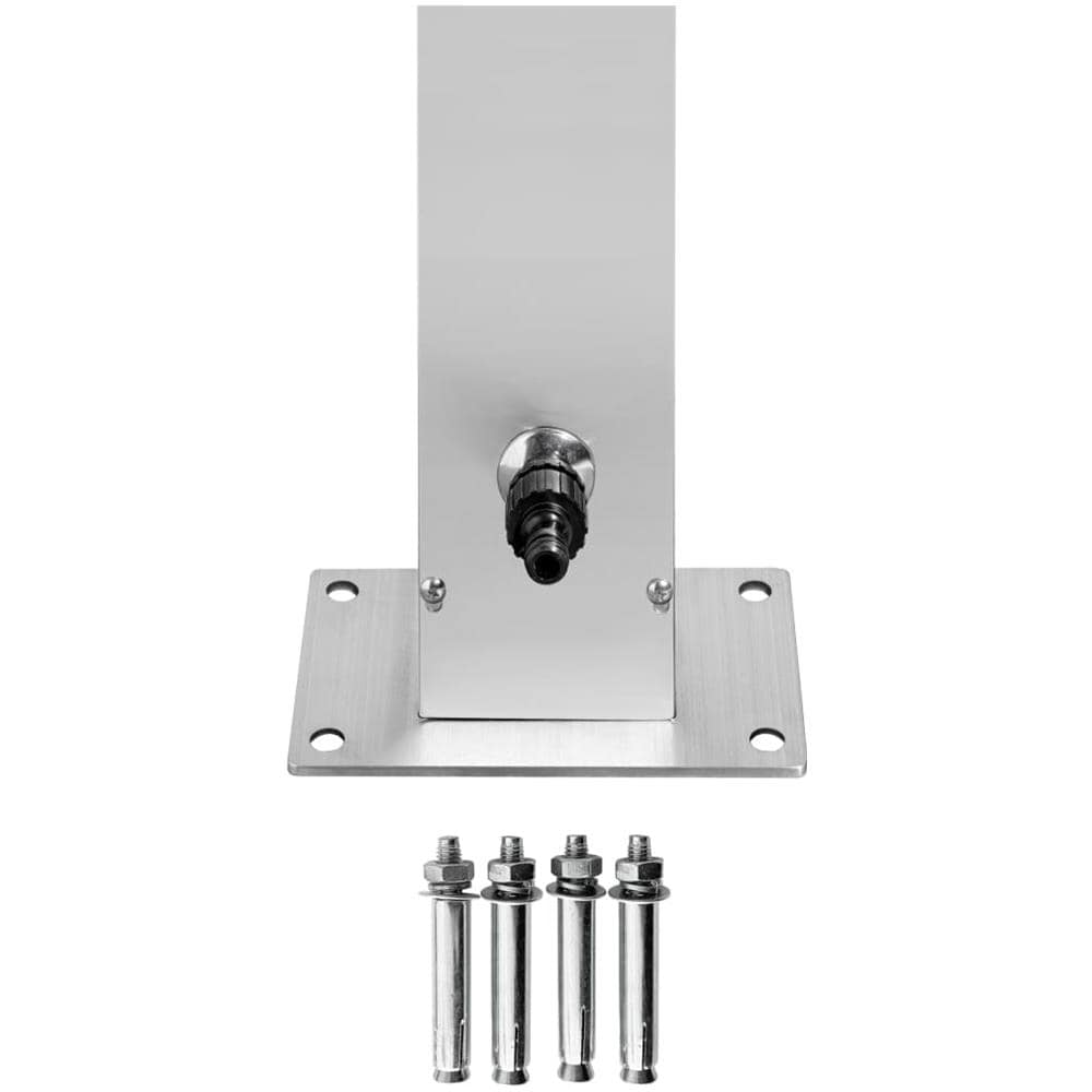 Doccia Da Giardino Con Base Marrone 225 Cm In Acciaio Inox - Foto 7