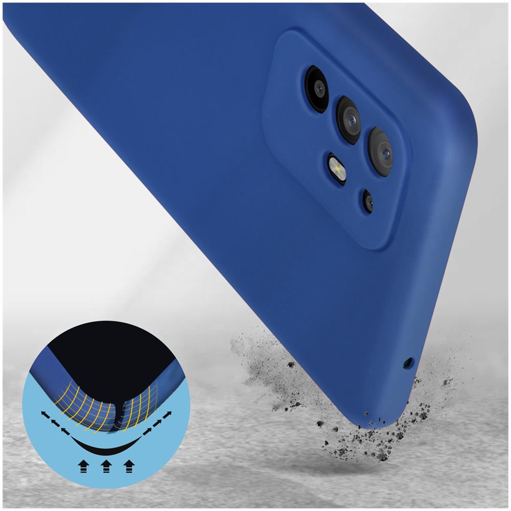 Cover In Silicone Semirigido Per Oppo A94 5g, Finitura Soft-touch Azzurra - Foto 2