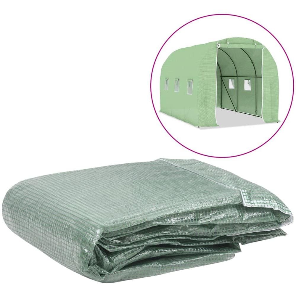 Telo di Ricambio per Serra (6,86 m²) 200x343x200 cm Verde - Foto 1