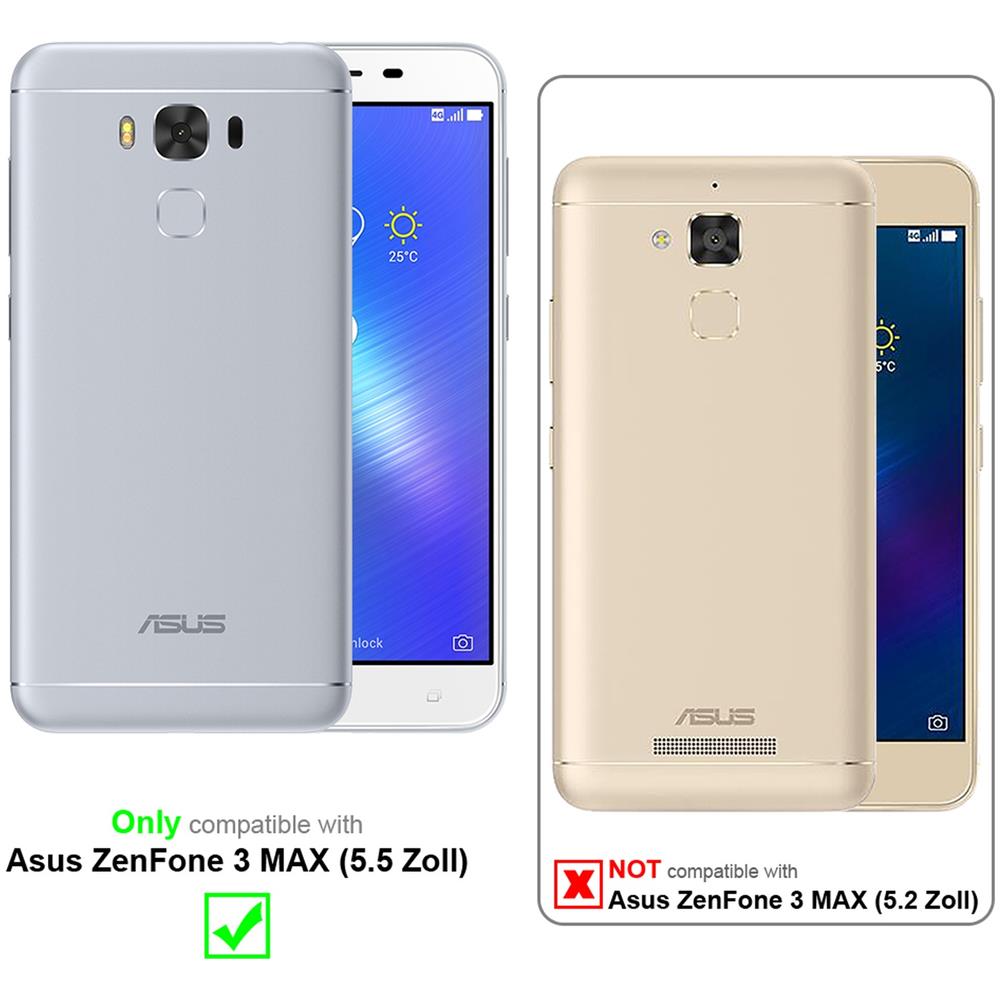3x Pellicola Armatura A Schermo Intero Compatibile Con Asus Zenfone 3 Max In Trasparente Con Nero - 3x Vetro Temperato (tempered) Di Protezione Del Display In Durezza 9h Con 3d Touch - Foto 2