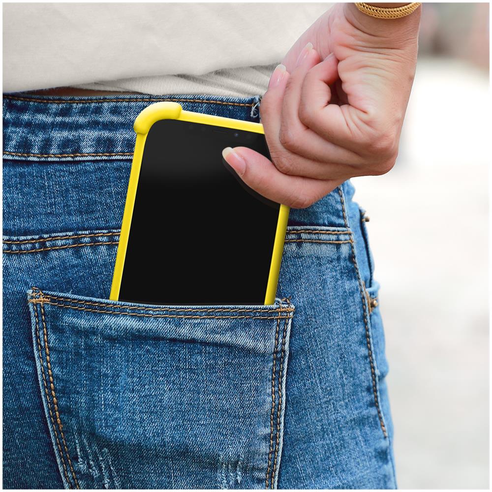 Cover Universale Per Smartphone In Silicone Bumper Con Cavalletto Gialla - Foto 2