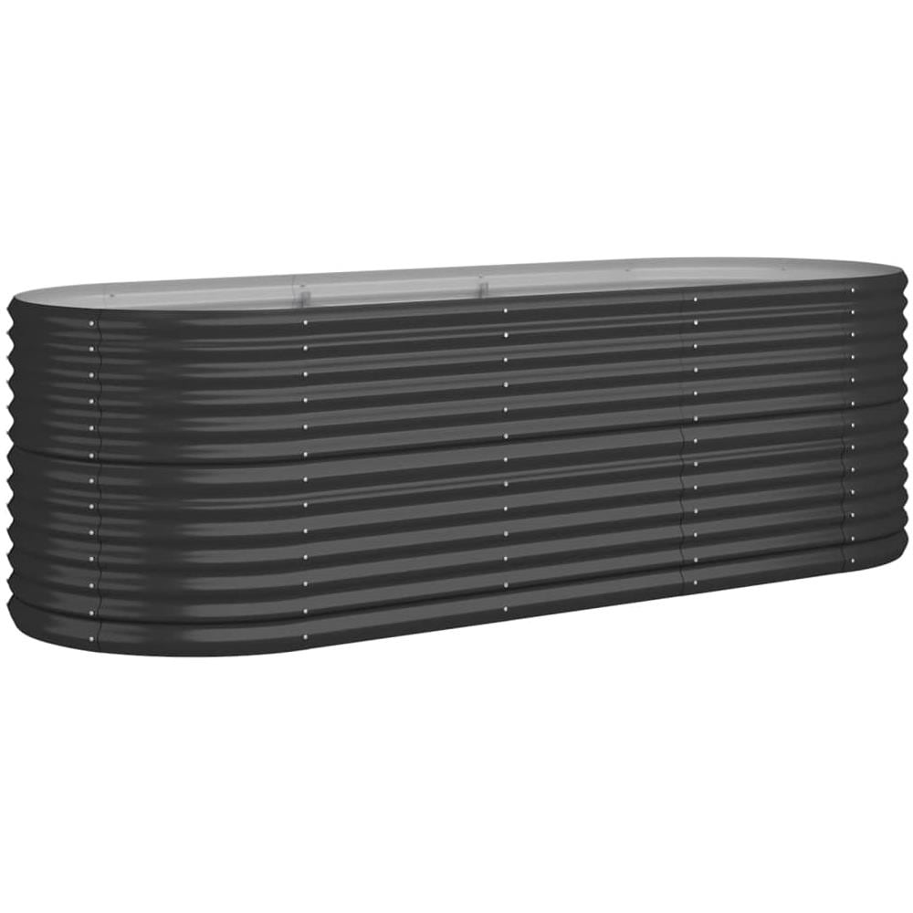 Letto da Giardino in Acciaio a Polvere 224x80x68 cm Antracite - Foto 1