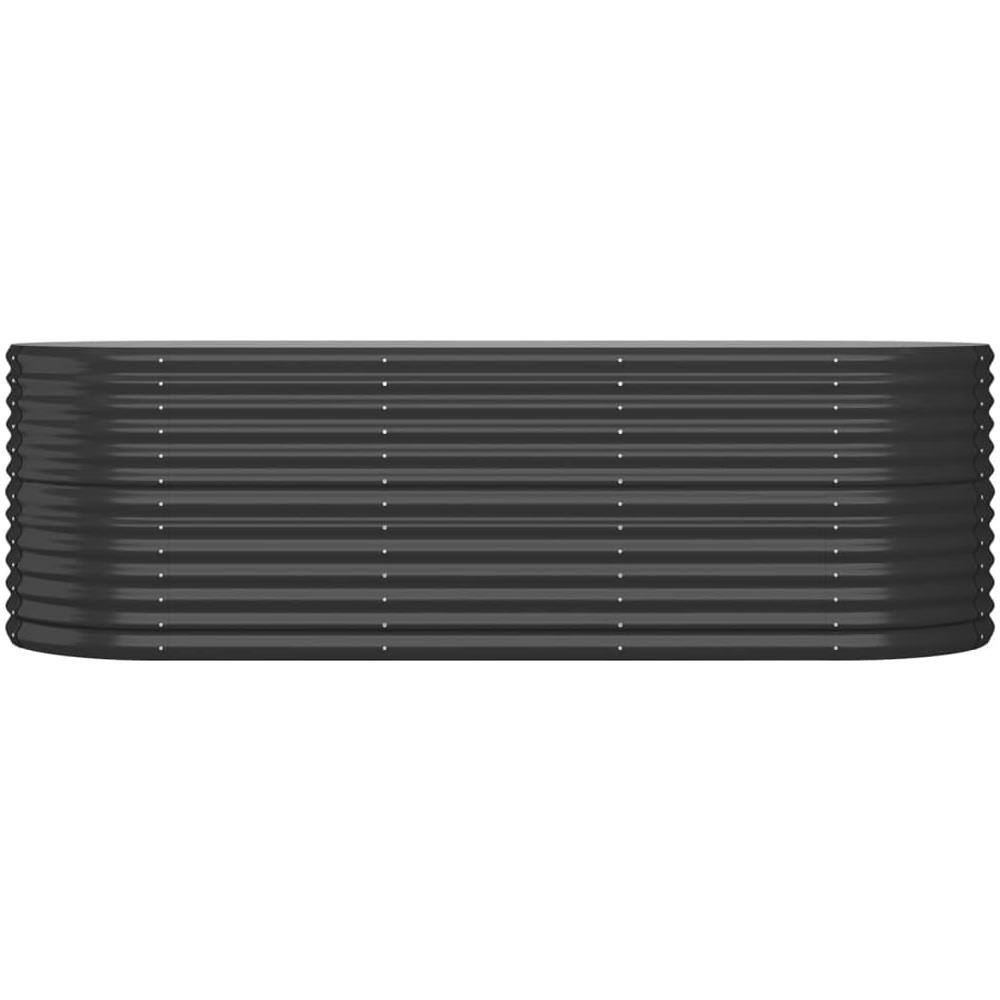 Letto da Giardino in Acciaio a Polvere 224x80x68 cm Antracite - Foto 2