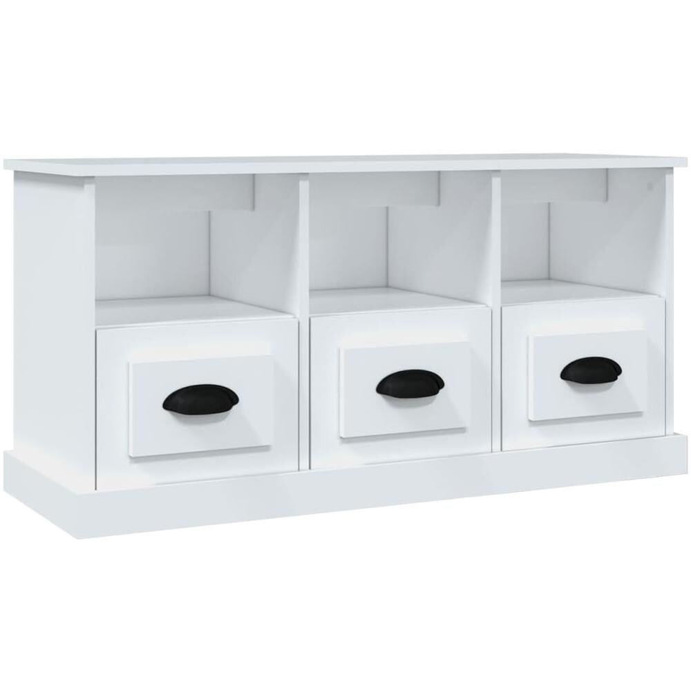 Mobile Porta Tv Bianco 100x35x50 Cm In Legno Multistrato - Foto 2