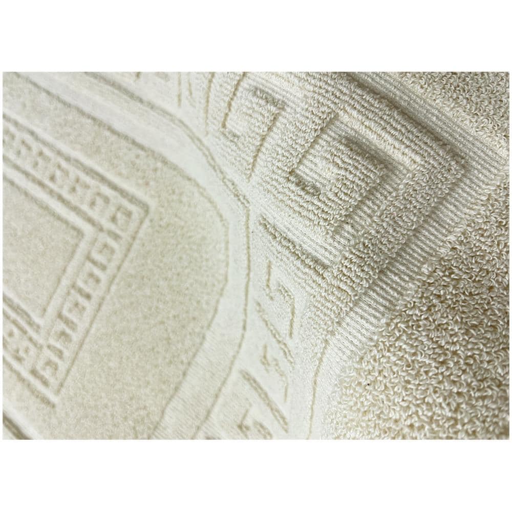 Tappeto Bagno Doccia Spugna Tinta Unita Torino Tappetino Super Assorbente In Cotone Pelo Corto Con Greca Parure 3 Pezzi Panna - Foto 4