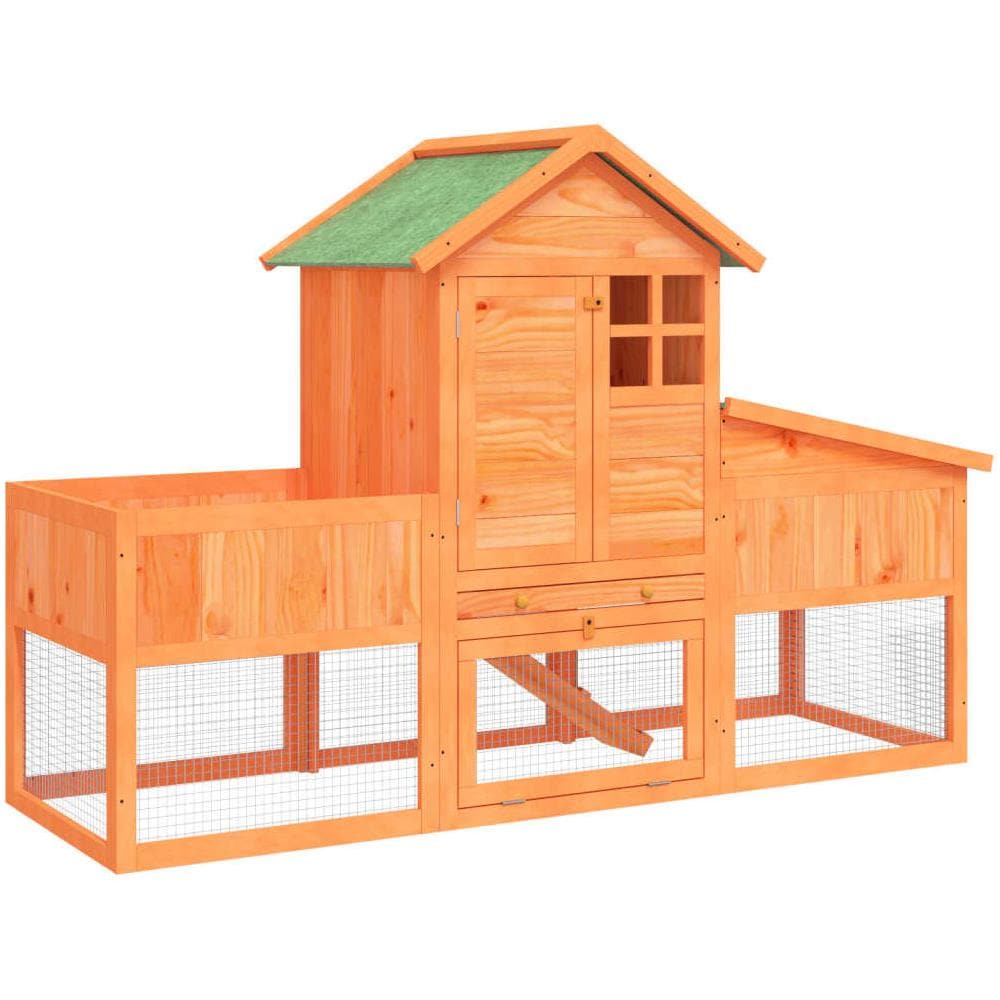 Conigliera Marrone 170x63x113 Cm In Legno Massello Di Pino - Foto 2