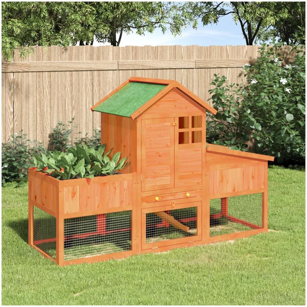 Conigliera Marrone 170x63x113 Cm In Legno Massello Di Pino - Foto 1