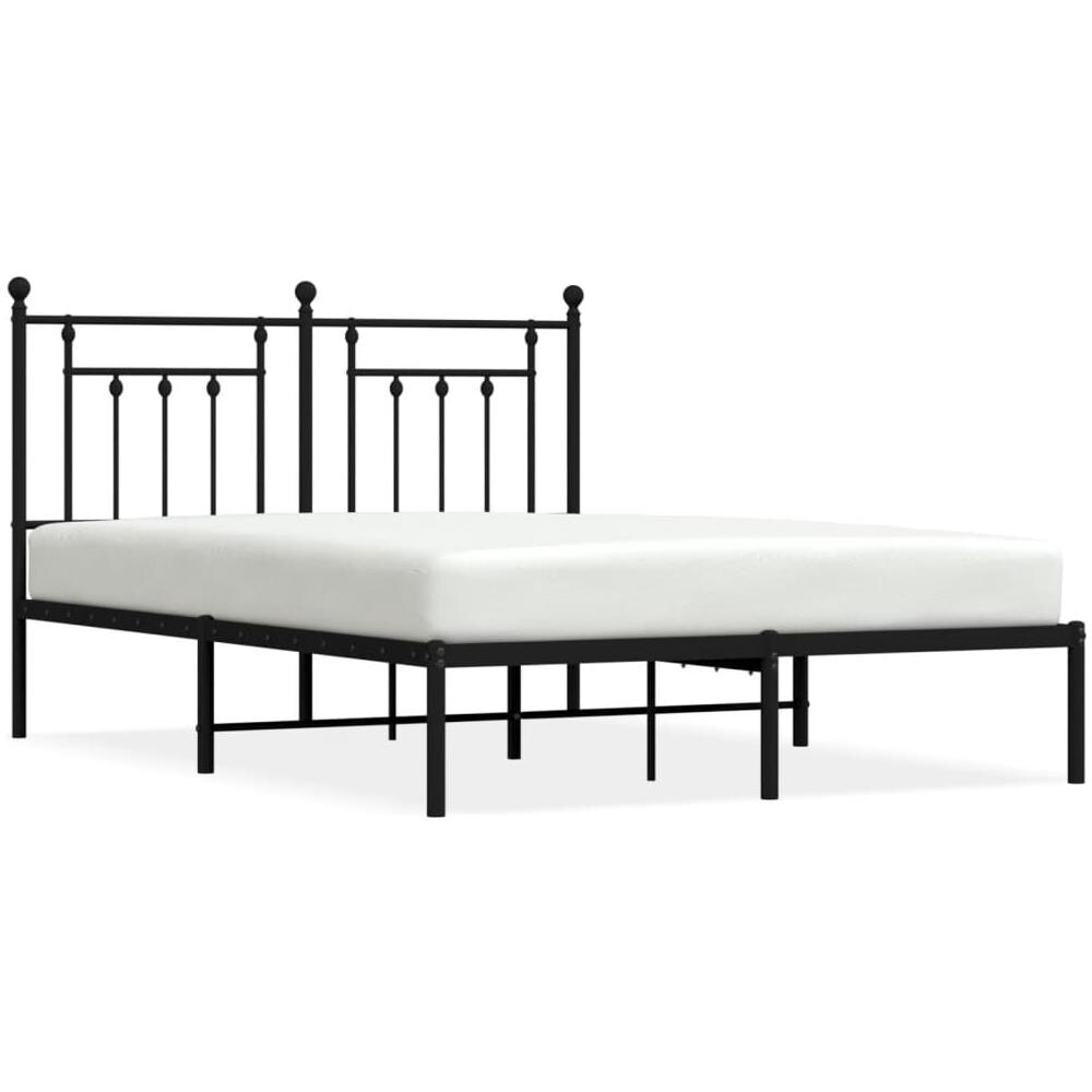Giroletto Con Testiera In Metallo Nero 150x200 Cm - Foto 2