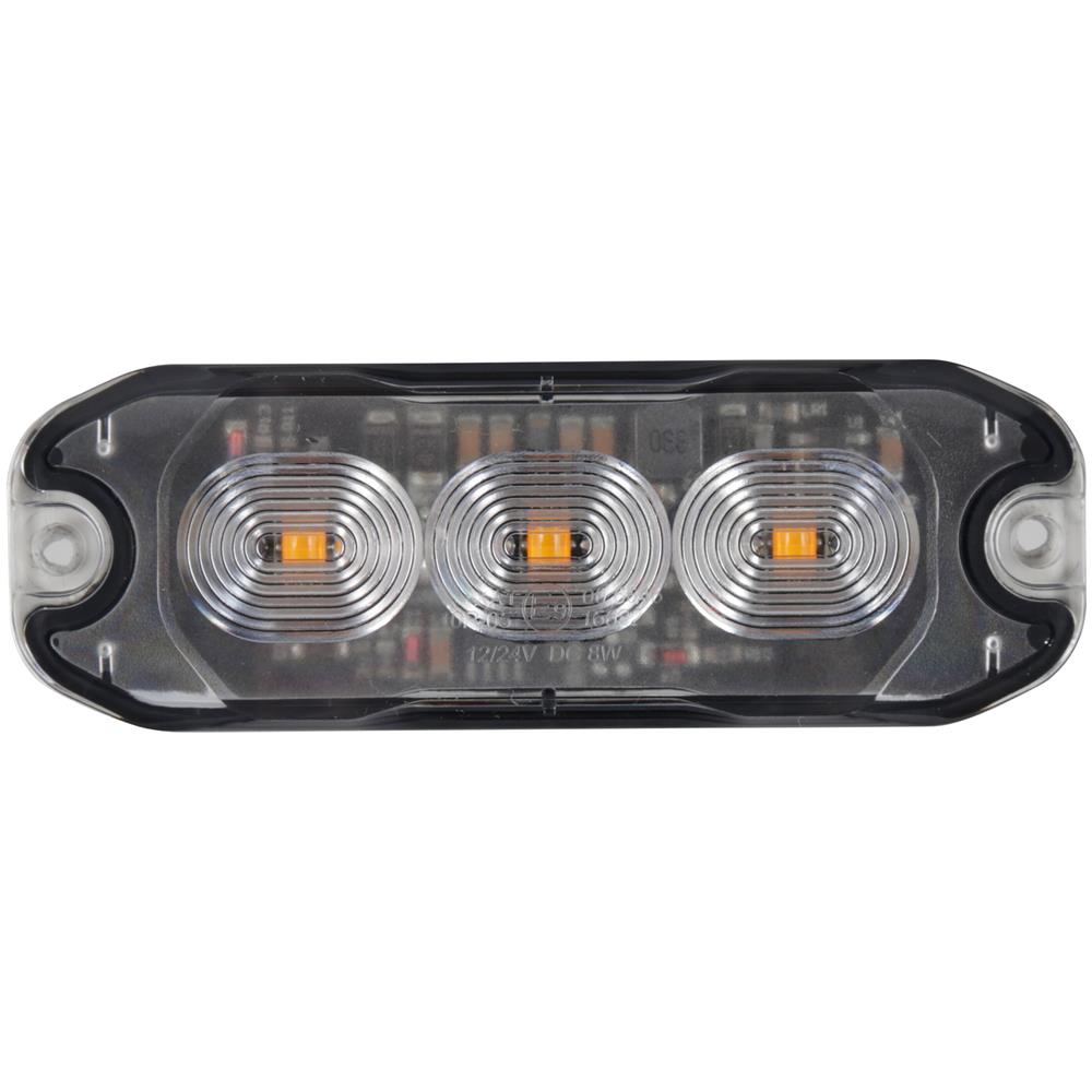 Luce Di Segnalazione Multifunzione A 3 Led, 12/24v - 88x30 Mm - Arancio - Foto 1