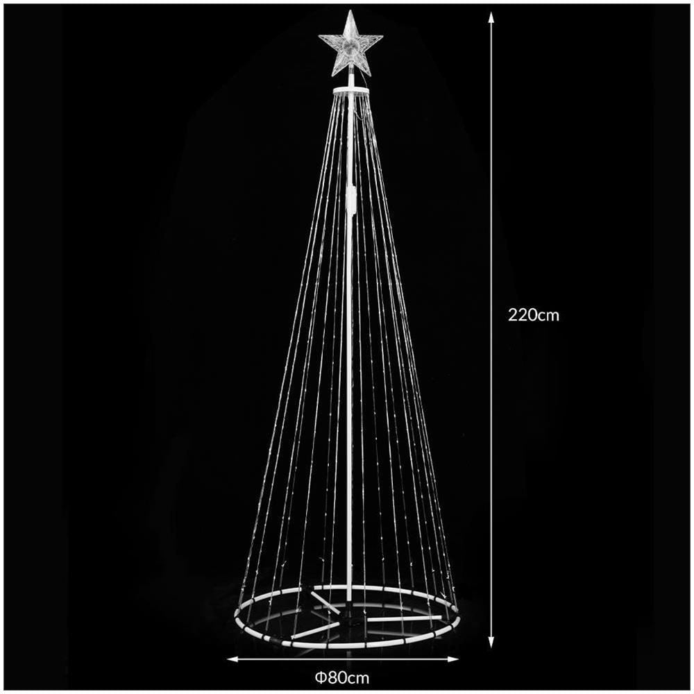 Albero Natale Luminoso 220 cm con 324 LED RGB App Smart Control Luci per Esterno - Foto 2