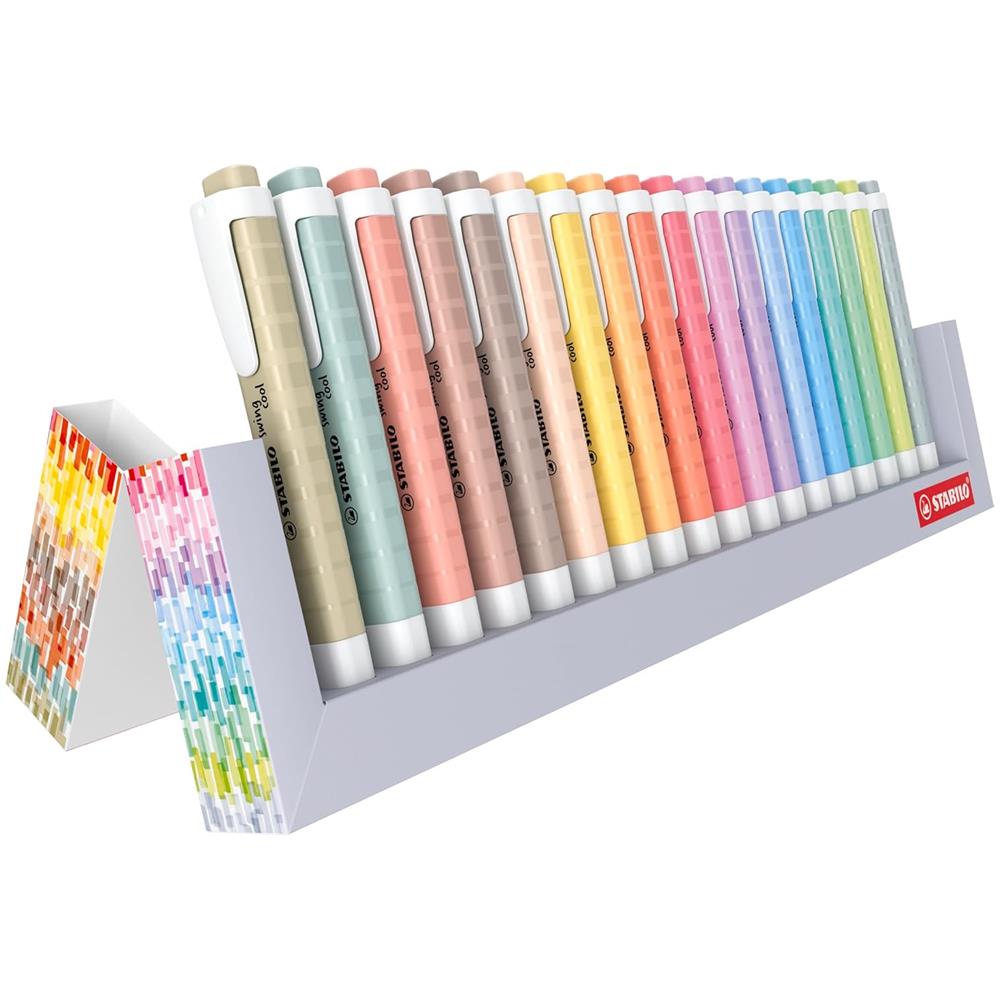 swing cool NatureCOLORS - Evidenziatore - Desk-Set - 18 Colori Assortiti 6 Nature + 12 Pastel - Foto 1