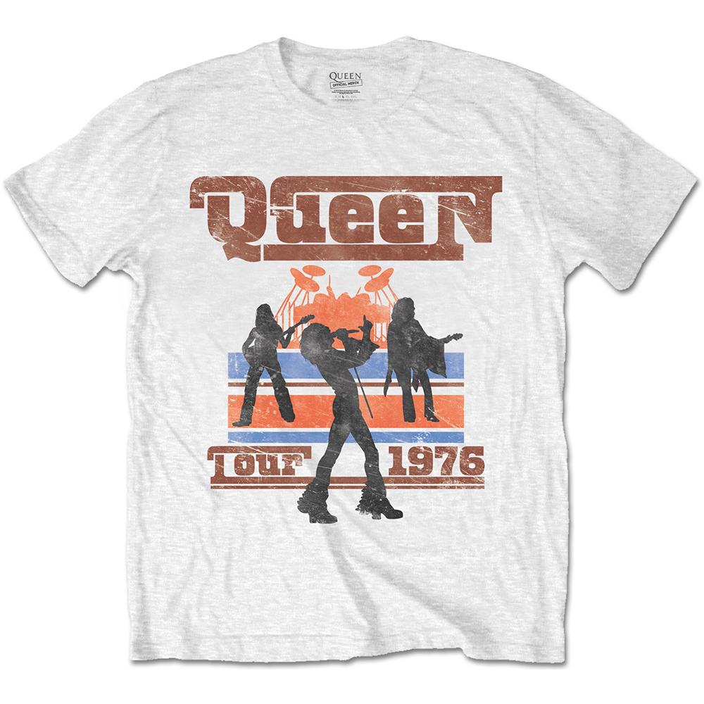Queen - 1976 Tour Silhouettes White (T-Shirt Unisex Tg. XL) - Foto 1