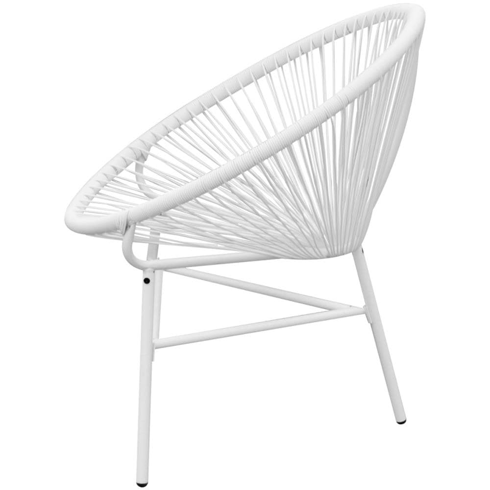 Sedia da Giardino Acapulco in Polyrattan Bianco - Foto 3