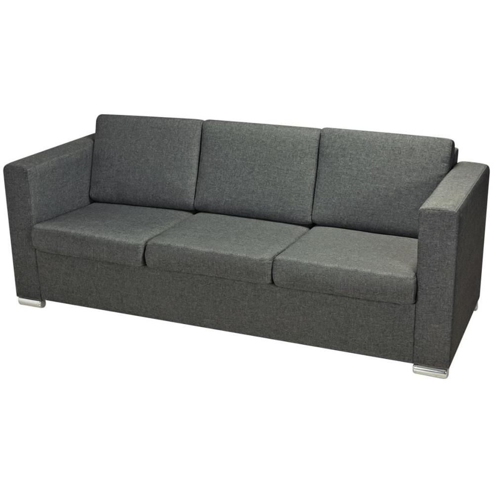 2 Pz Set Di Divani In Stoffa Grigio Scuro - Foto 16