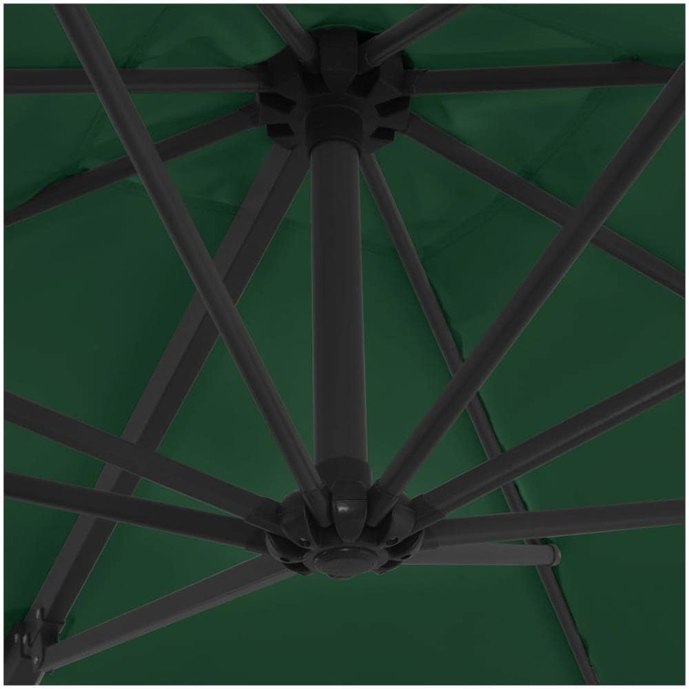 Ombrellone A Sbalzo Con Palo In Acciaio 250x250 Cm Verde - Foto 2