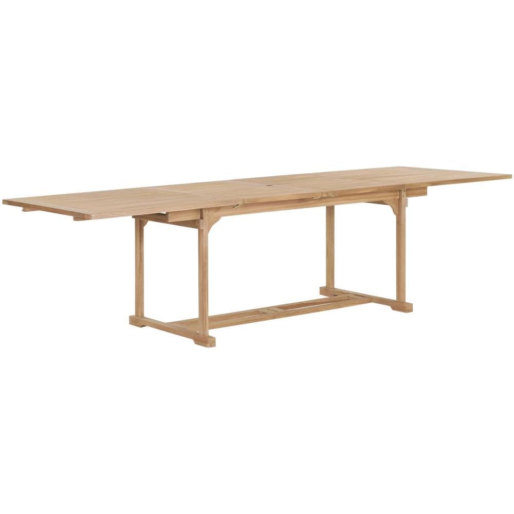 Set da Pranzo per Esterni 9 pz 180-280x100x75 cm Teak Massello - Foto 2