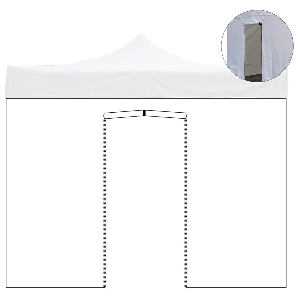 Telo Laterale 4,5x2mt Pvc Con Porta Avvolgibile Per Gazebo 4,5x3mt 9011/4 - Foto 1