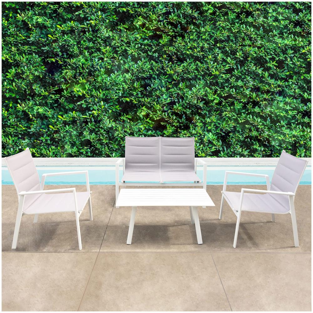 Exsilium - Salotto Da Giardino 4 Posti In Alluminio - Foto 3