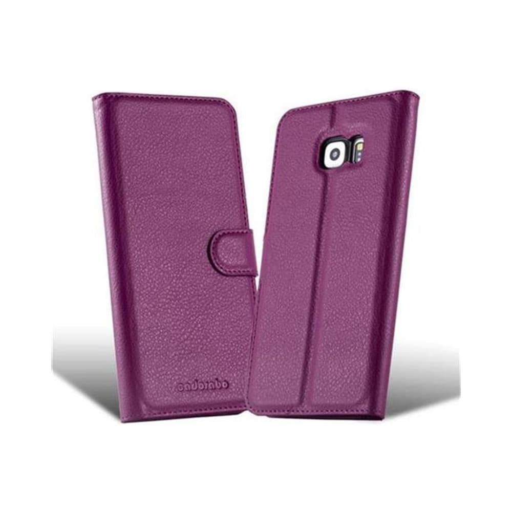 Custodia Compatibile Con Samsung Galaxy S6 Edge In Violetta Ametista - Coperchio Protettiva Con Chiusura Magnetica, Funzione Stand E Tasca Per Le Carte - Foto 2