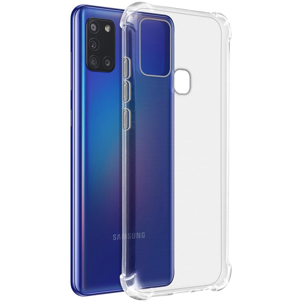 Cover Samsung Galaxy A21s Silicone Flessibile Angoli Bumper Trasparente - Foto 2