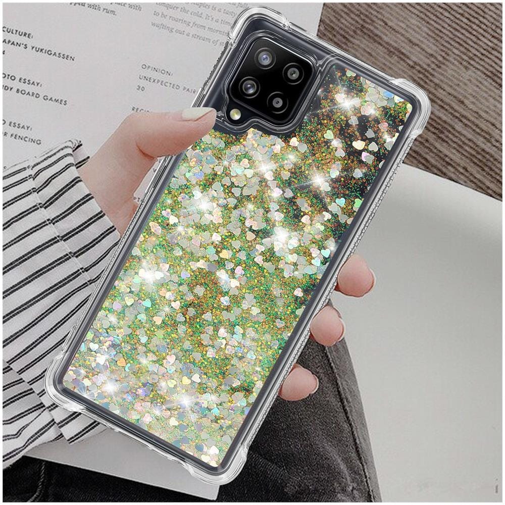 Cover Samsung Galaxy A42 5g Silicone Flessibile Bumper Design Glitter - Argento - Foto 2