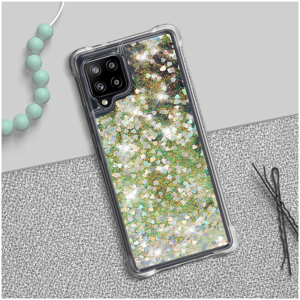 Cover Samsung Galaxy A42 5g Silicone Flessibile Bumper Design Glitter - Argento - Foto 5