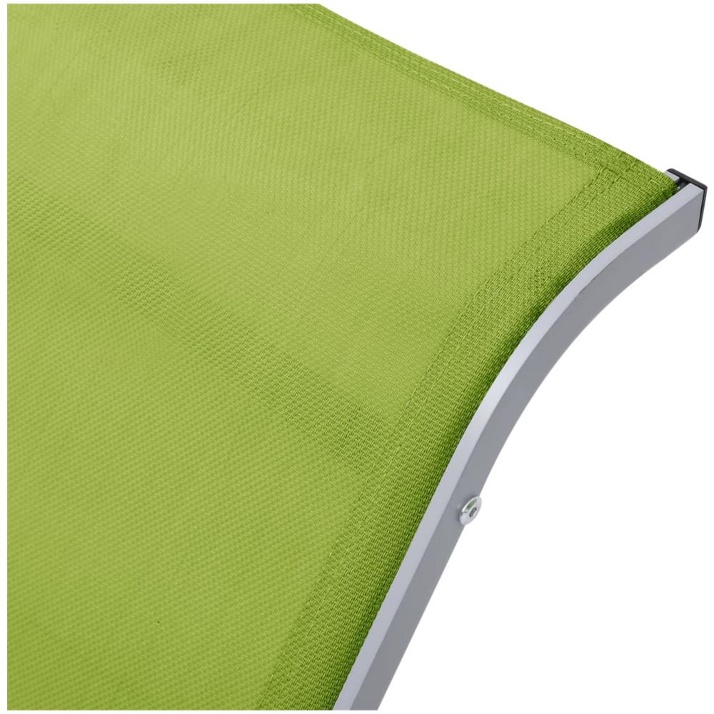 Lettini Prendisole Con Tavolino 2 Pz In Alluminio Verde - Foto 9