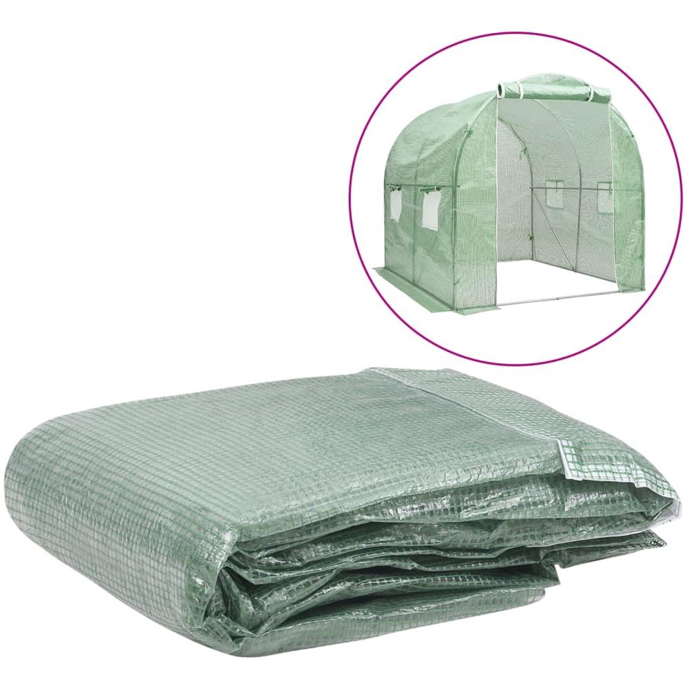 Telo di Ricambio per Serra (4 m²) 200x200x200 cm Verde - Foto 1