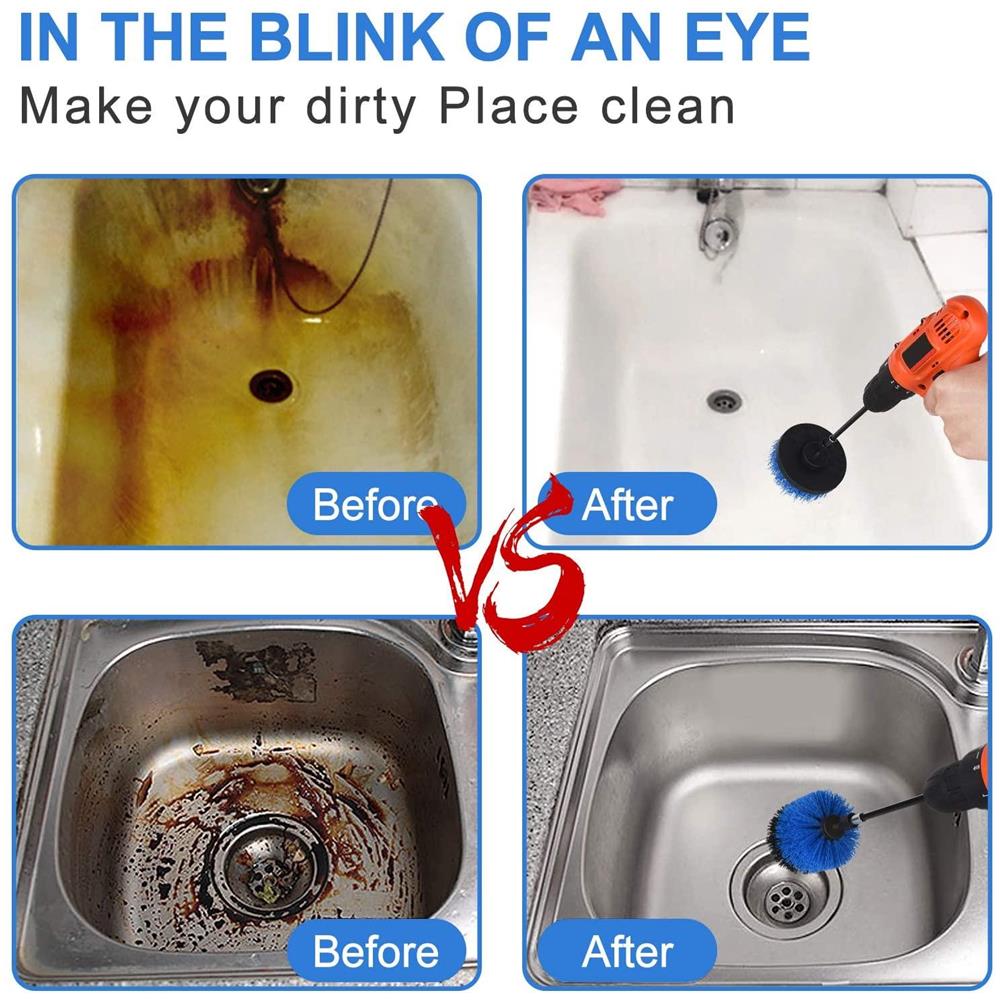 Spazzole Per Trapano In Confezione Da 4 Blu - Foto 2