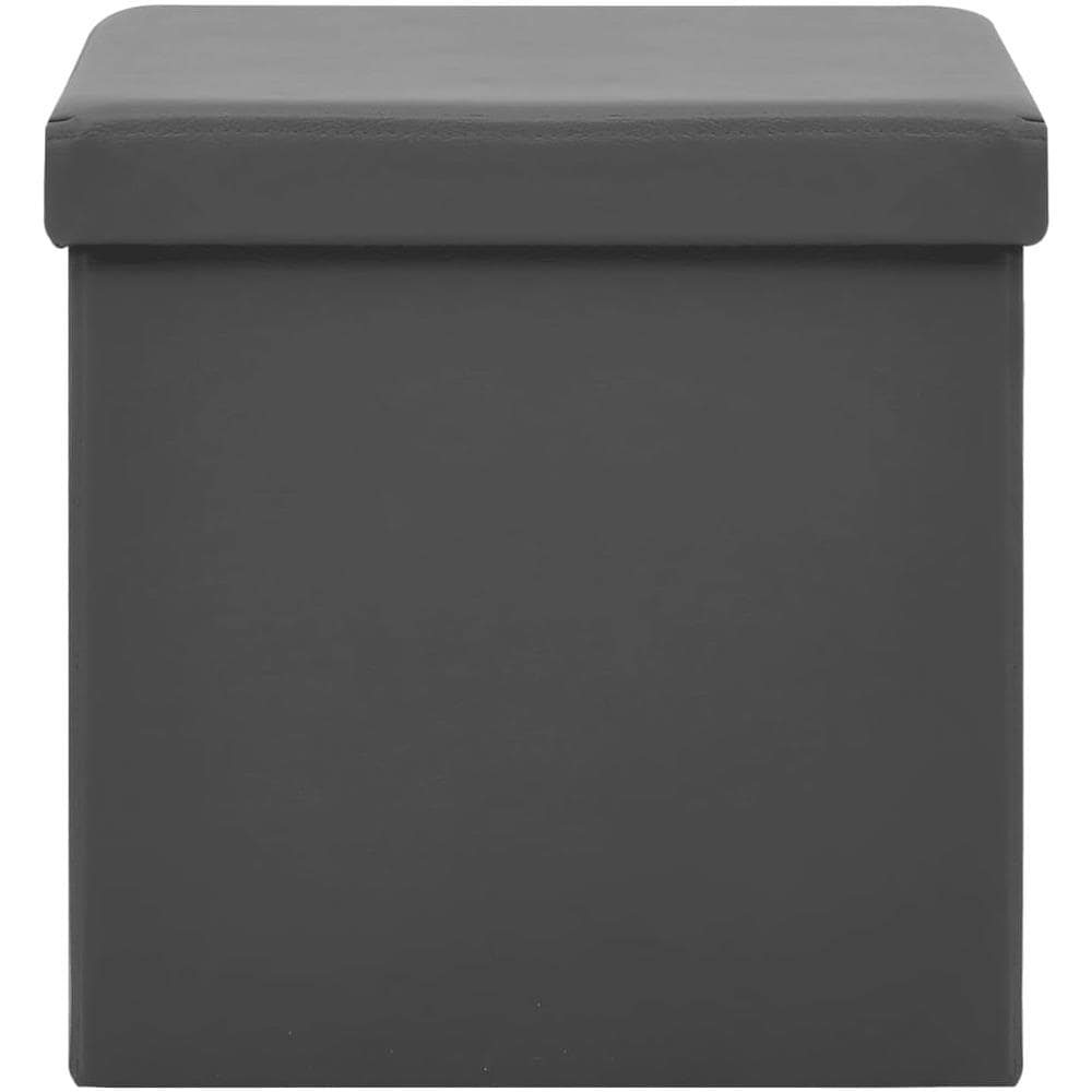 Sgabello Con Contenitore Pieghevole Grigio In Pvc - Foto 3