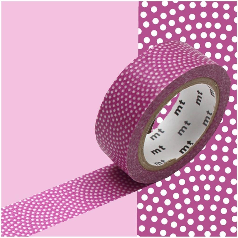 Nastro Adesivo Decorativo Con Punti Samekomon - Viola - 1,5 Cm X 7 M - Foto 1