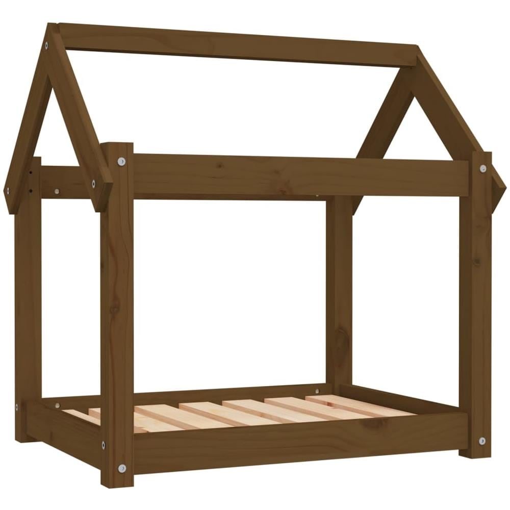 Cuccia per Cani Miele 71x55x70 cm in Legno Massello di Pino - Foto 1