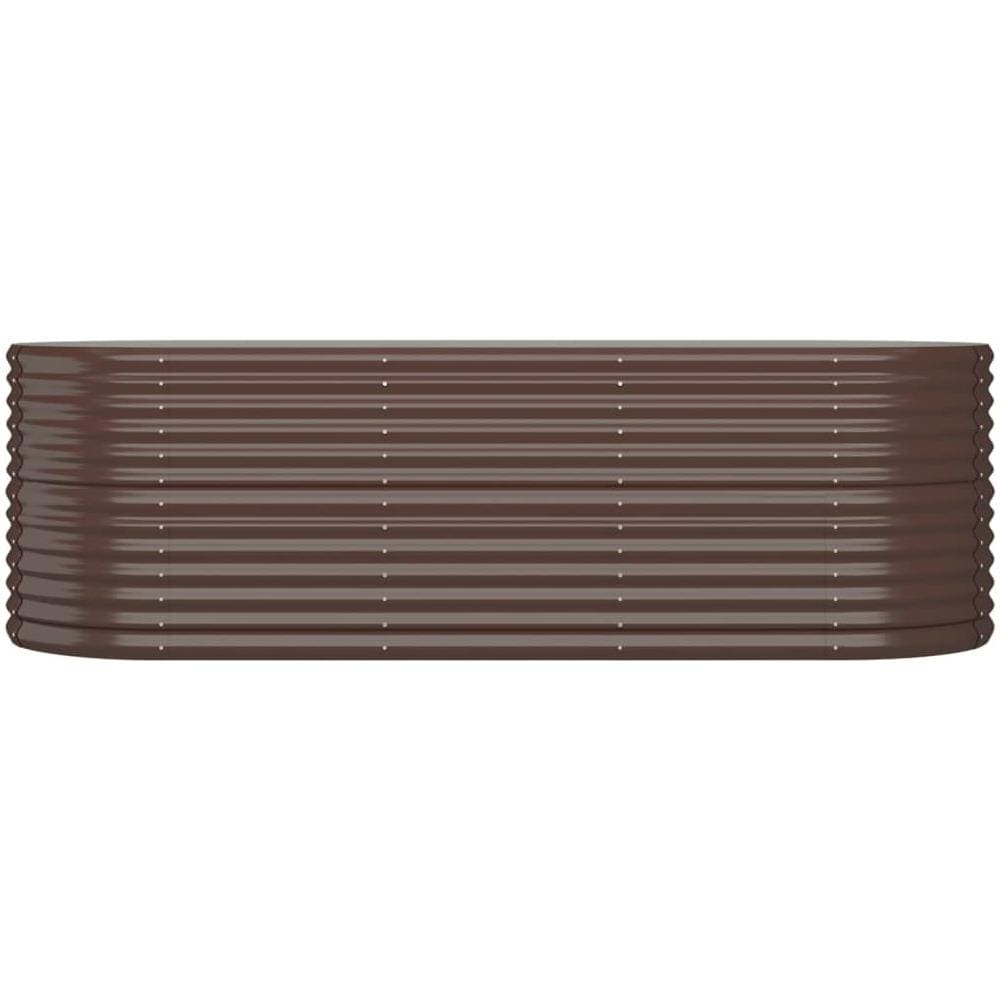 Letto Giardino Acciaio Verniciato a Polvere 224x80x68cm Marrone - Foto 2
