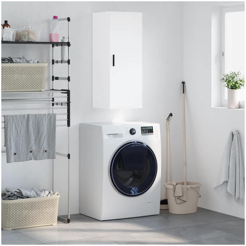 Mobile A Parete Bianco 34,5x34x90 Cm - Foto 1