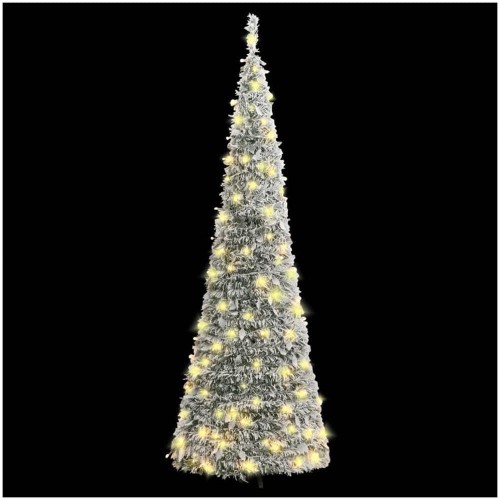 Albero Di Natale Artificiale Pop-up Neve Fioccata 150 Led 180cm - Foto 2