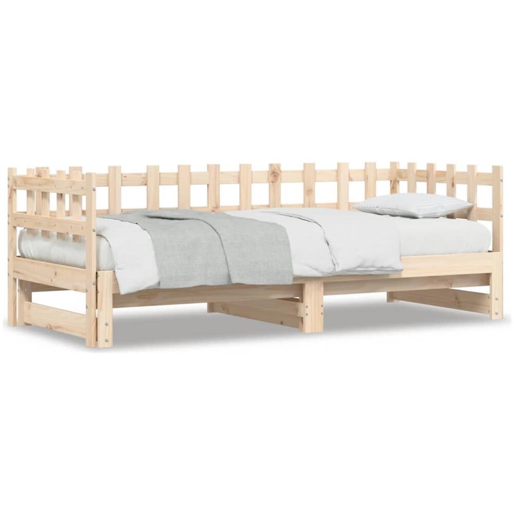 Dormeuse Estraibile 2x (90x190) Cm Legno Massello Di Pino - Foto 3