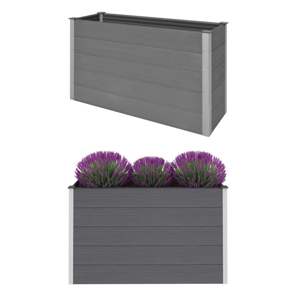 Fioriera Da Giardino In Wpc 150x50x91 Cm Grigia - Foto 1