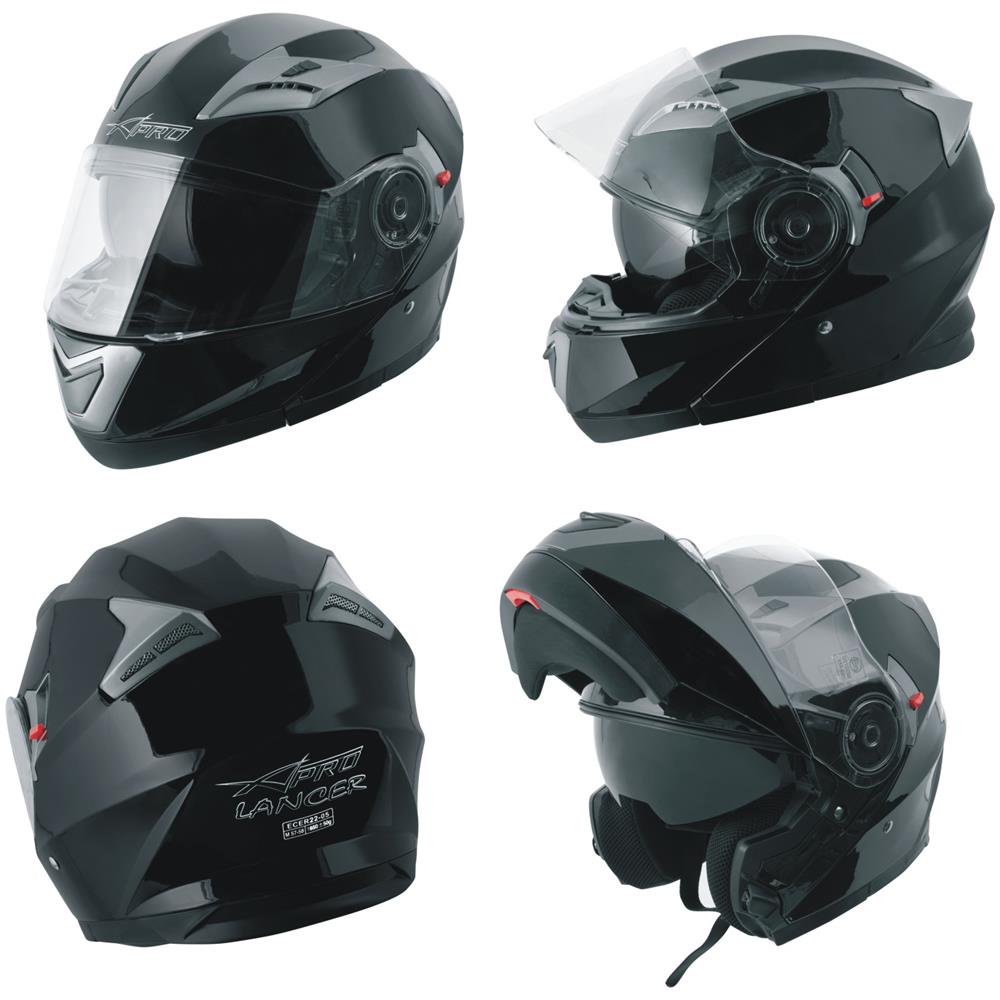 Casco Modulare Apribile Moto Touring Sport Visiera Parasole Nero Xl - Foto 1