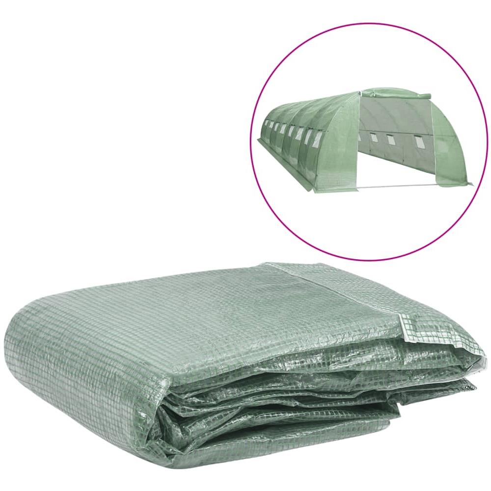 Telo di Ricambio per Serra (32 m²) 400x800x200 cm Verde - Foto 1