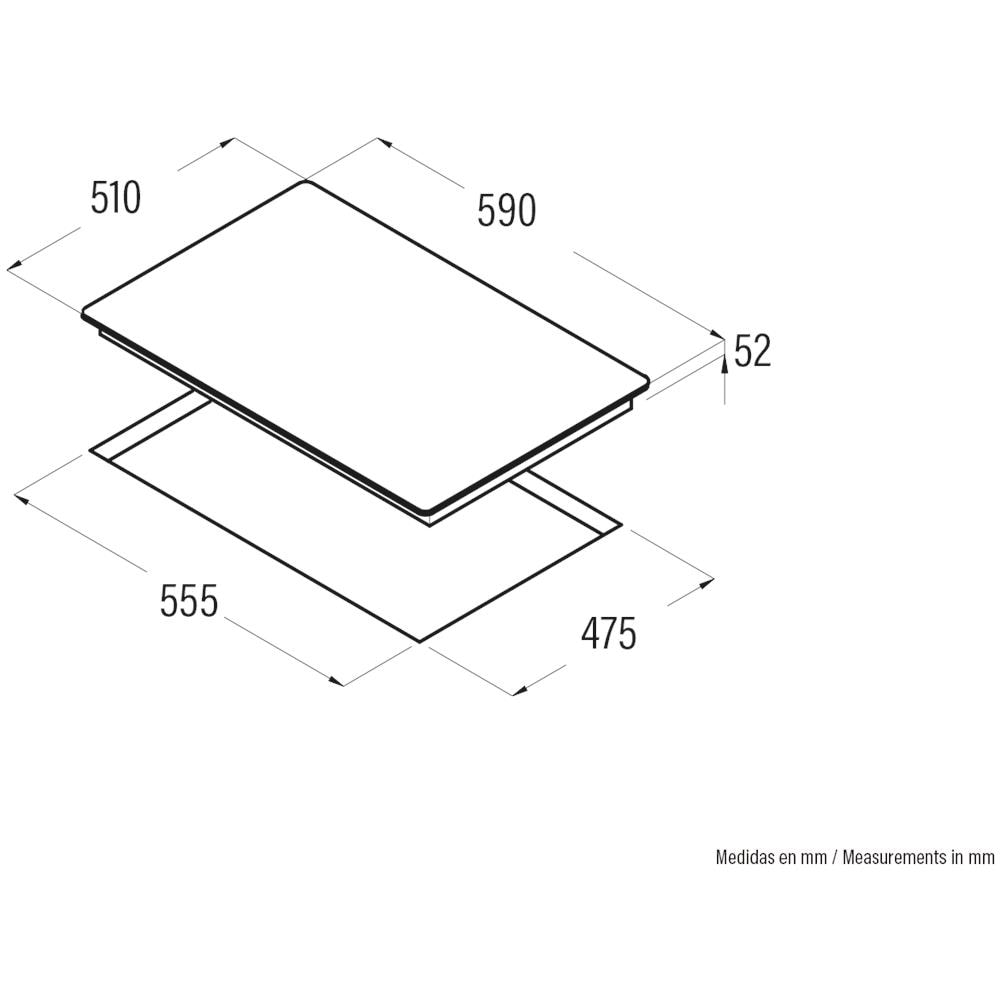 Piano Cottura CIB 6021 BK a Gas 3 Fuochi Gas Colore Nero - Foto 2