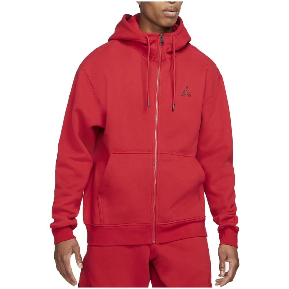 Felpa Da Uomo Con Cappuccio E Full Zip Essentials Rossa Taglia M Cod Da9810-687 - Foto 1