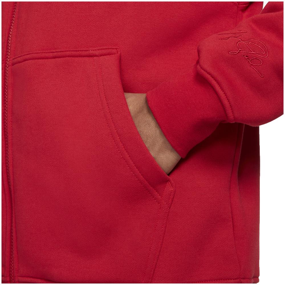 Felpa Da Uomo Con Cappuccio E Full Zip Essentials Rossa Taglia M Cod Da9810-687 - Foto 4