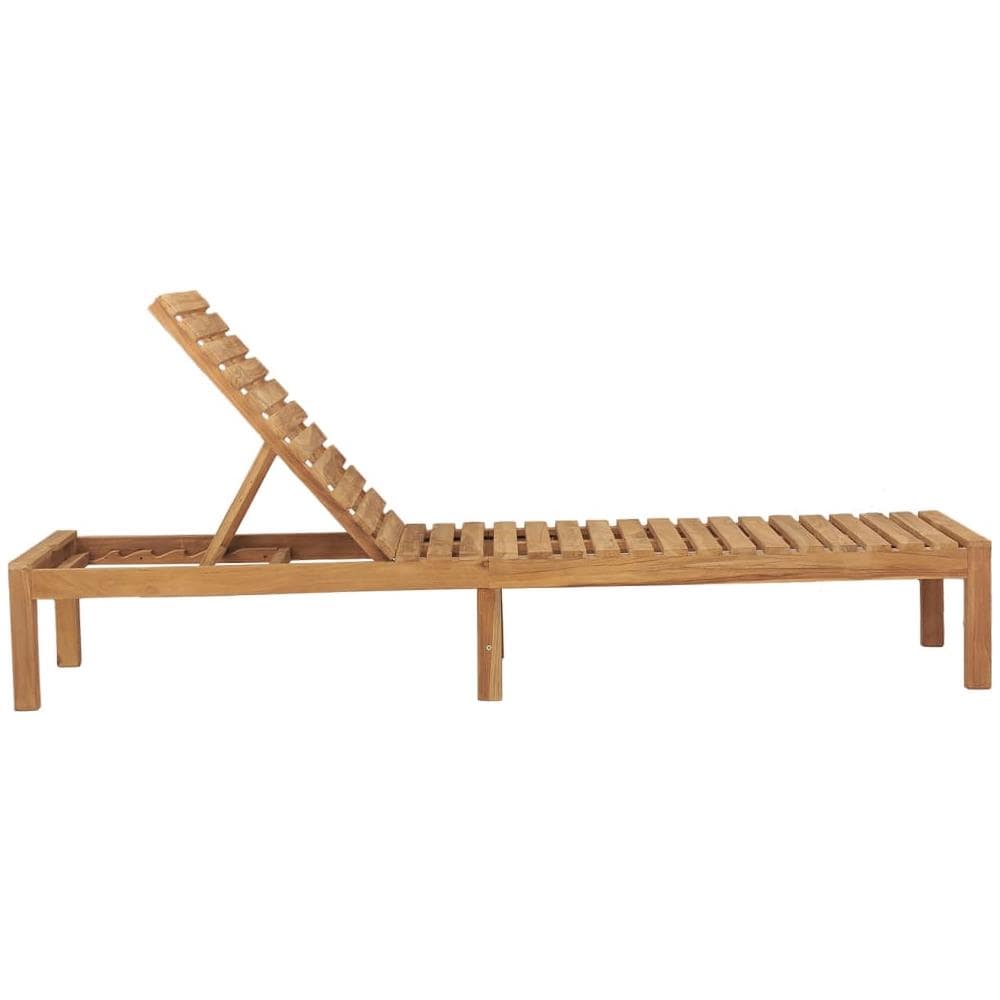 Lettino Prendisole in Legno Massello di Teak - Foto 3