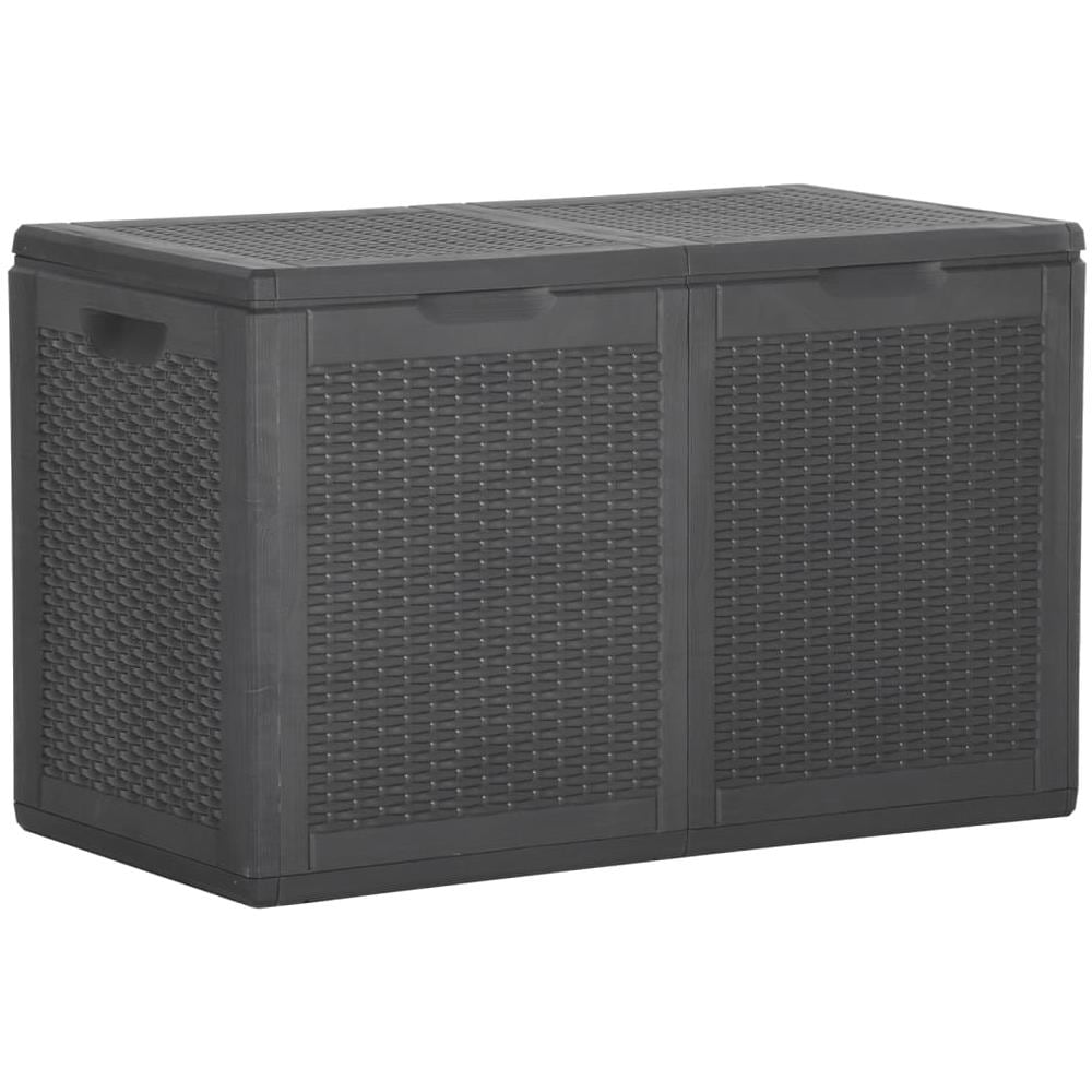 Baule Da Giardino 180 L Nero In Rattan Pp - Foto 1